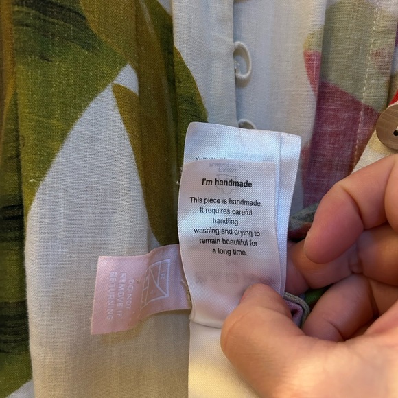 FARM Rio Spring Forest Leaf Print Jumpsuit Small - Picture 14 of 14